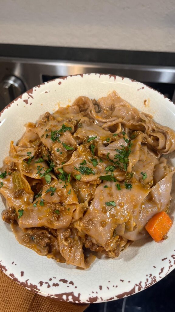 Red wine Pappardelle