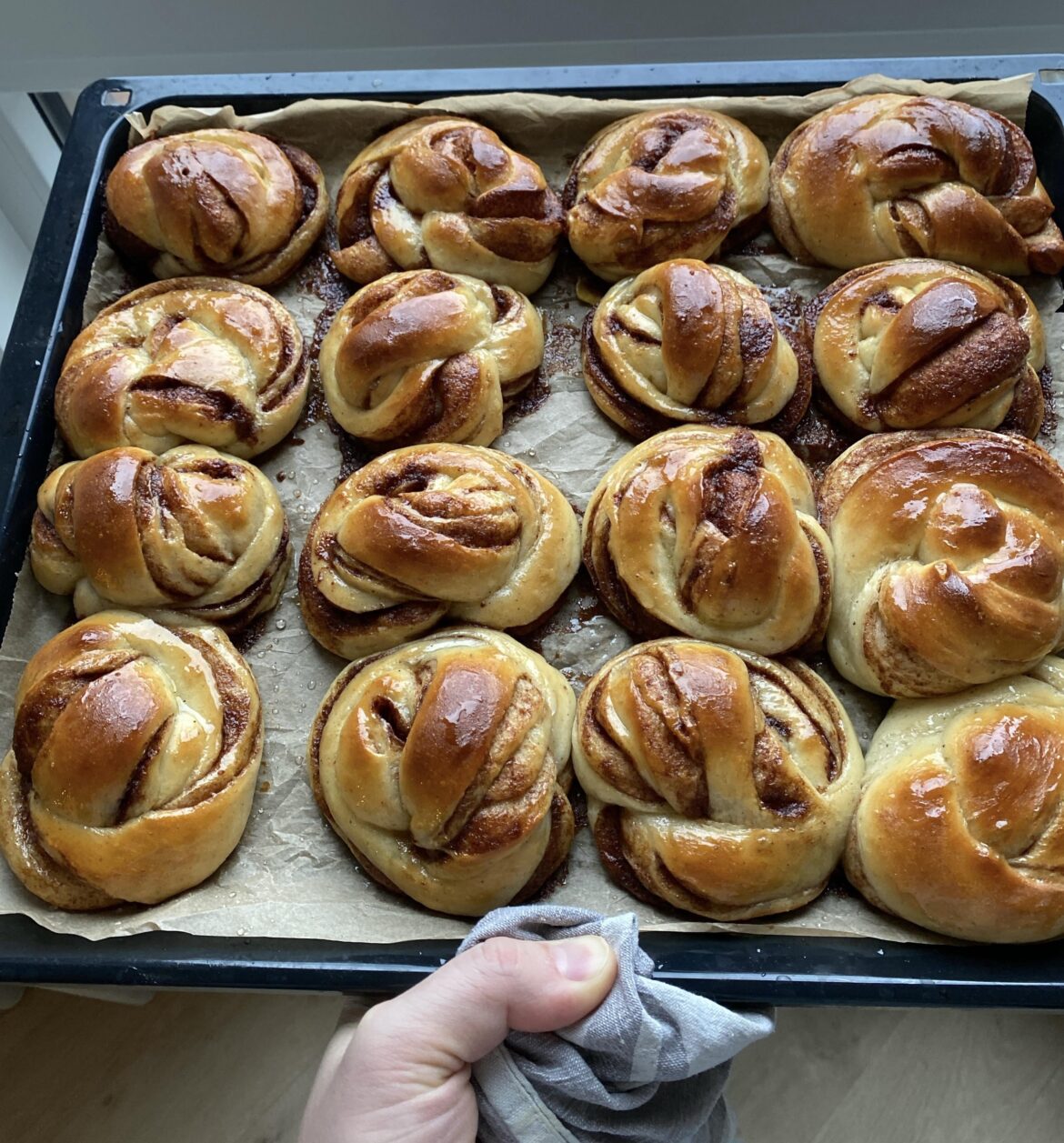 Nordic style cardamon buns