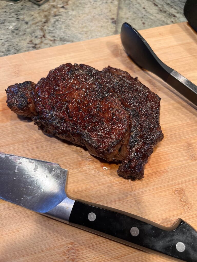 Cast iron rib eye