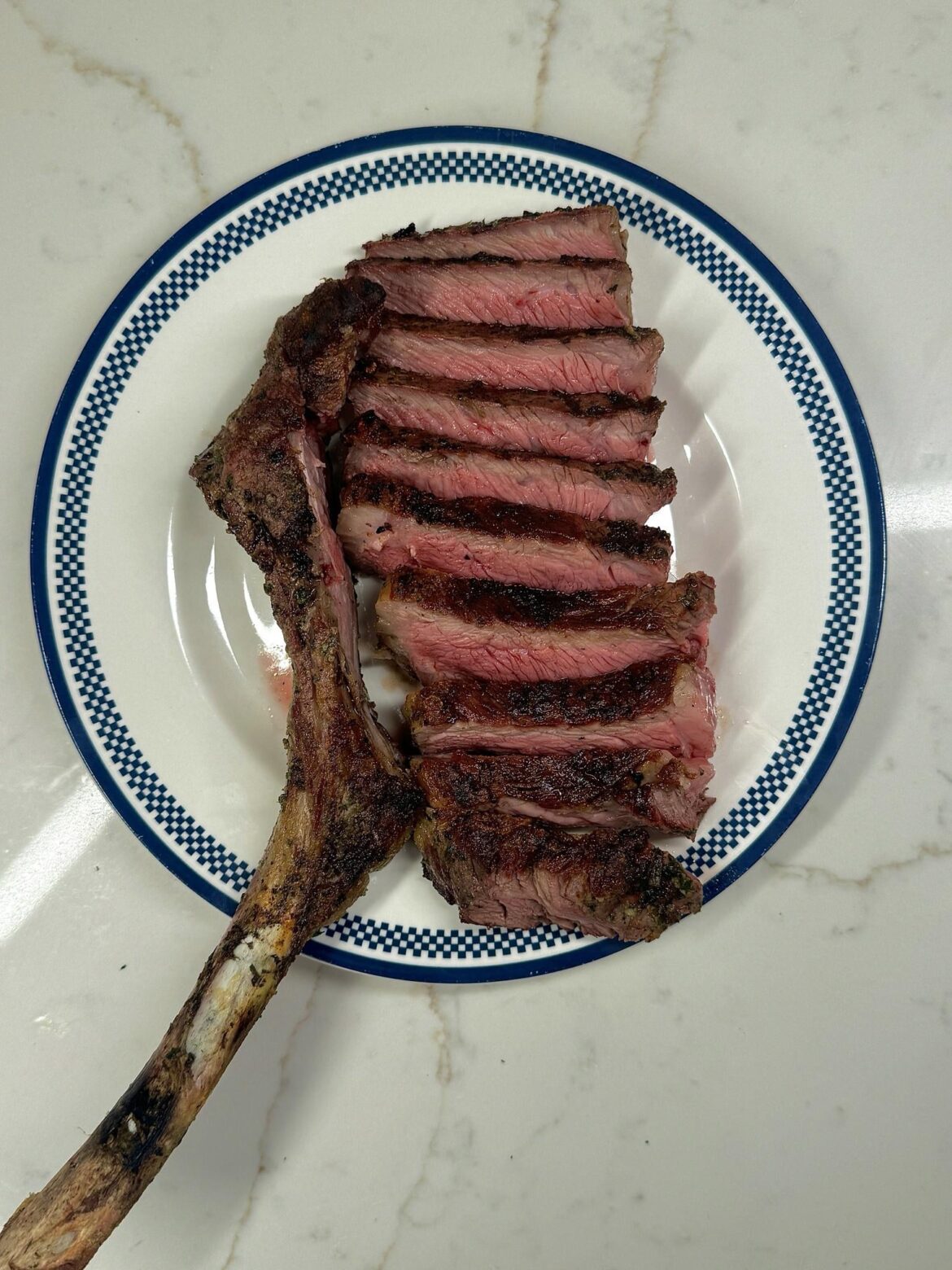 Cowboy ribeye. Perhaps a touch over but still delicious!