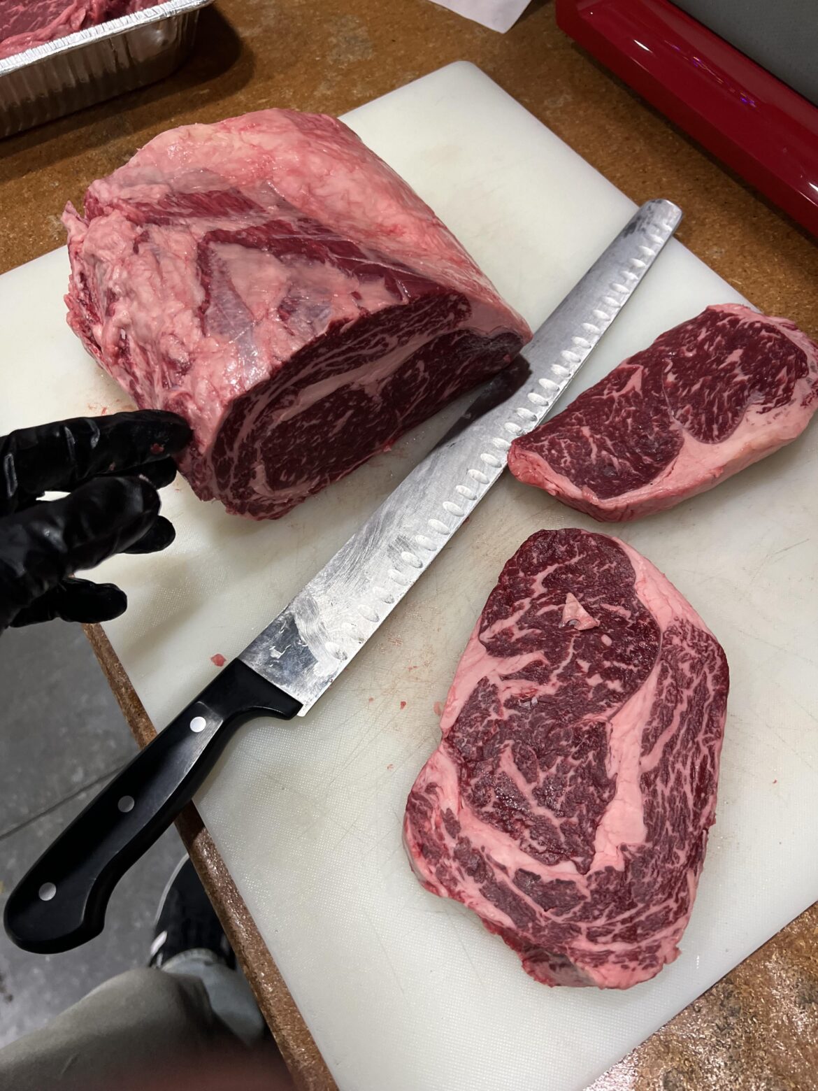 Half for steaks, half as a roast.