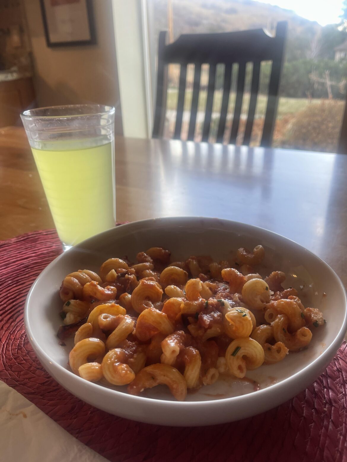 Roasted Pepper & Mozz Cavatappi Bake