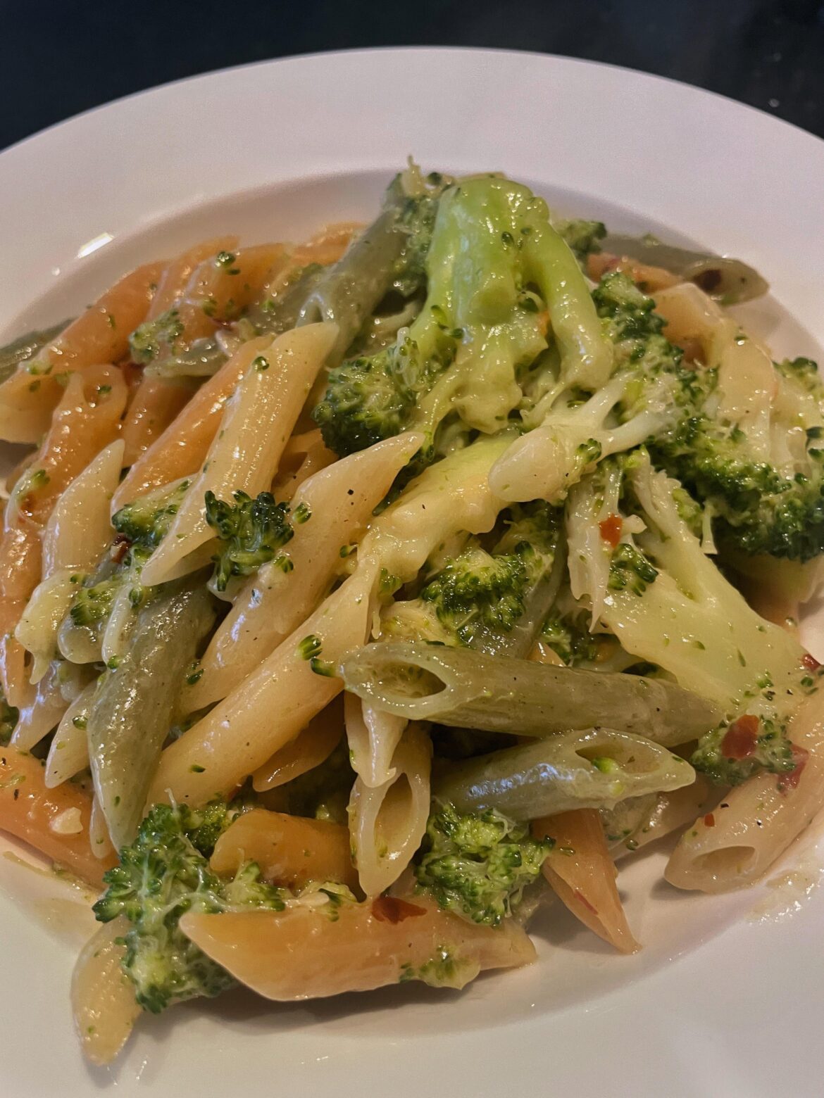 15-minute broccoli pasta.
