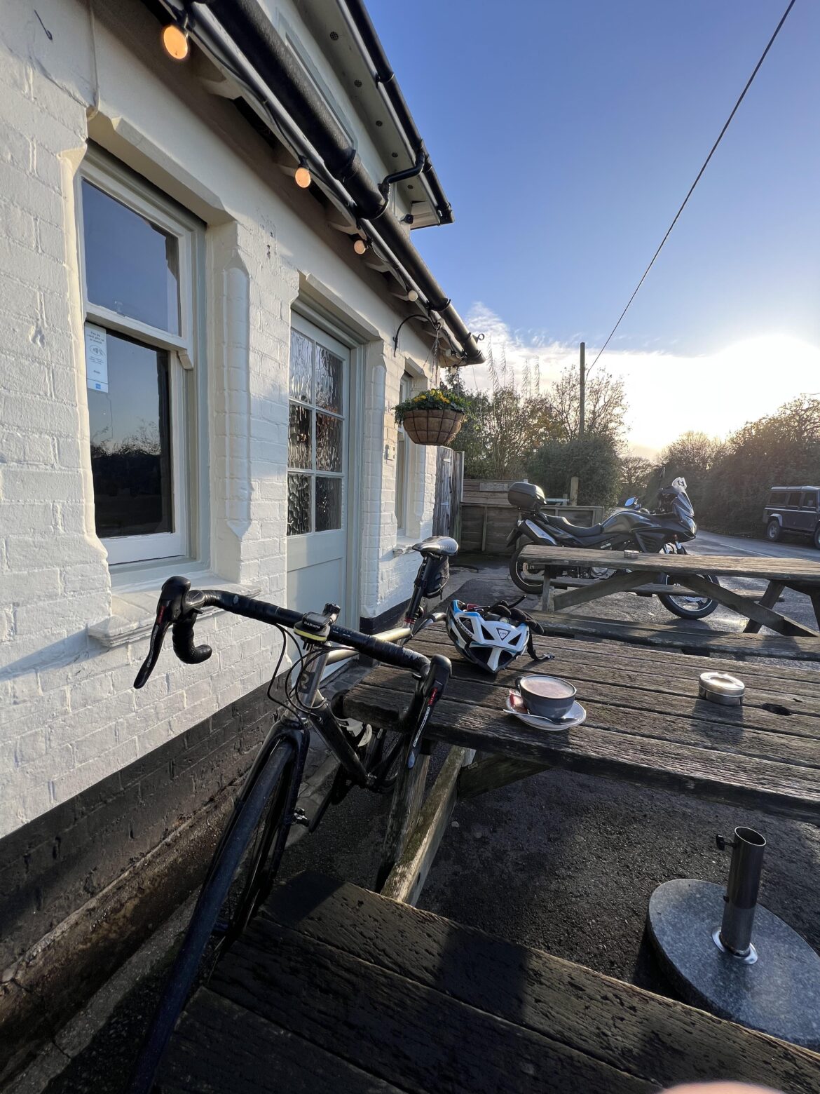 The coffee at the East End Arms, New Forest is great