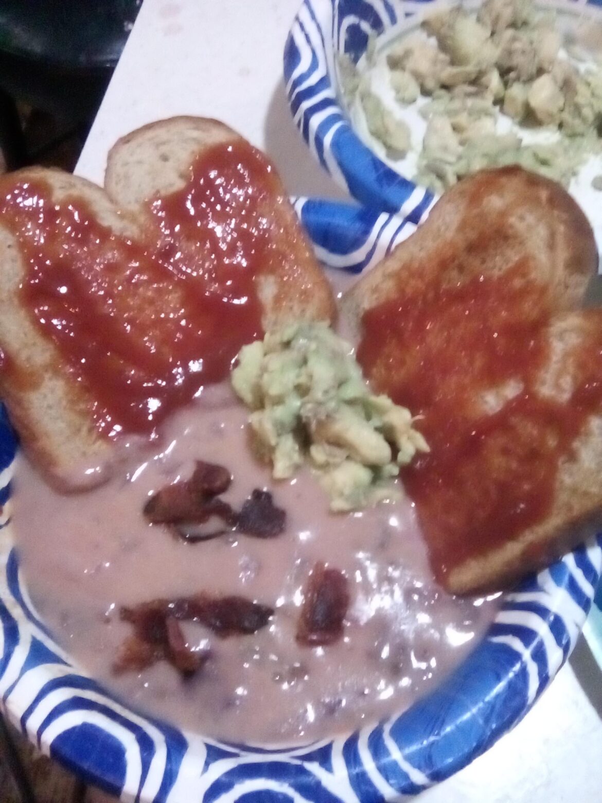 showed my cheeseburger soup to my friends and they had some opinions