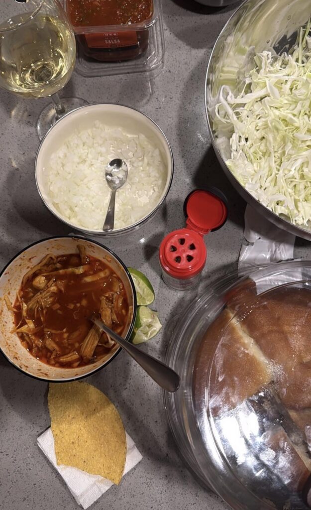 Moms pozole & pan de muerto for Día de muertos last night 💀
