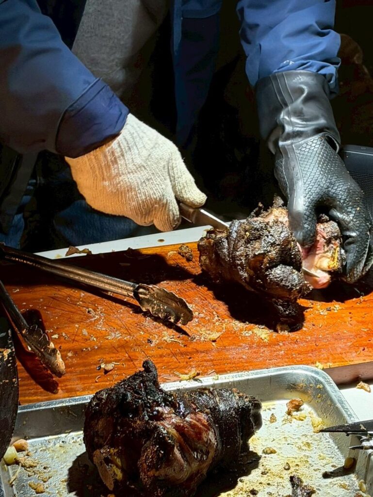 Smoked some prime ribs, pork knockles, and lobsters.