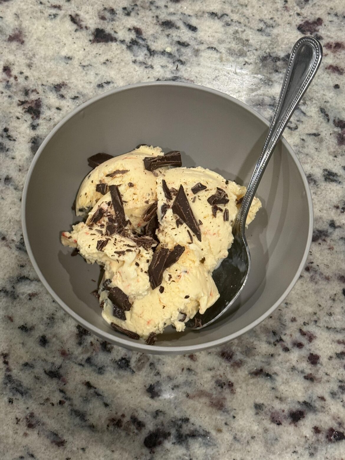 December ice cream: Peppermint Bark