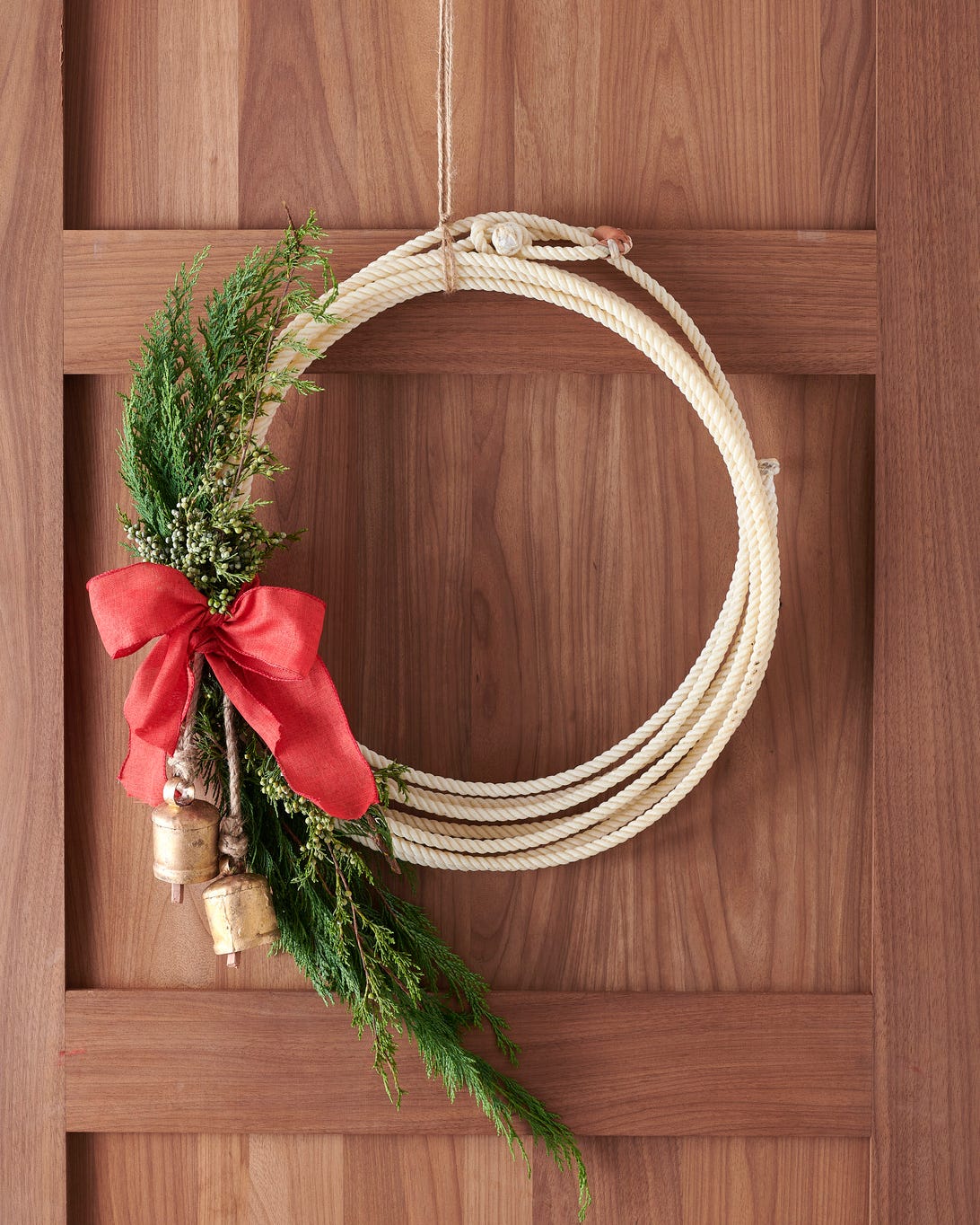rustic christmas decor lasso wreath