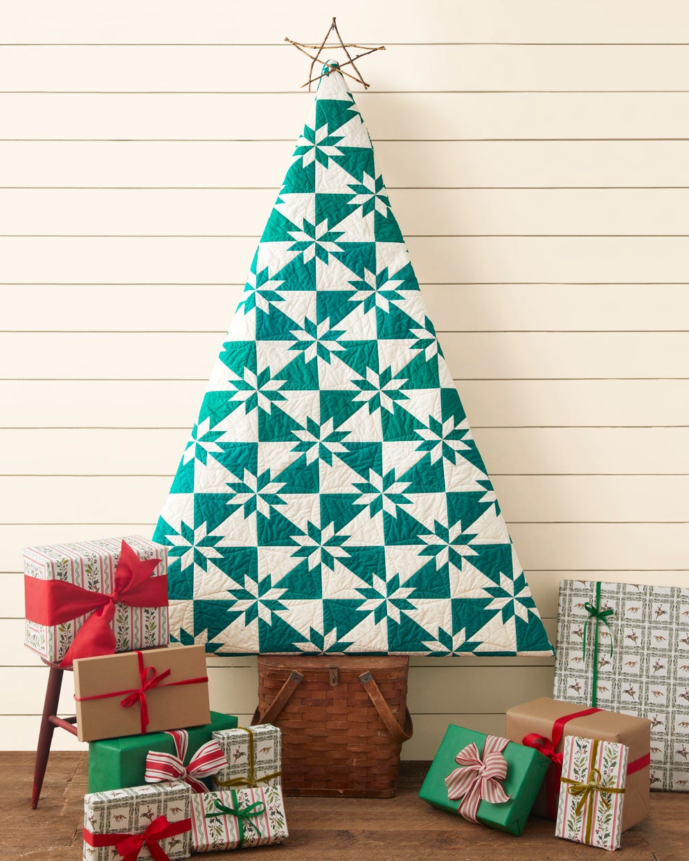 rustic christmas decor quilted tree