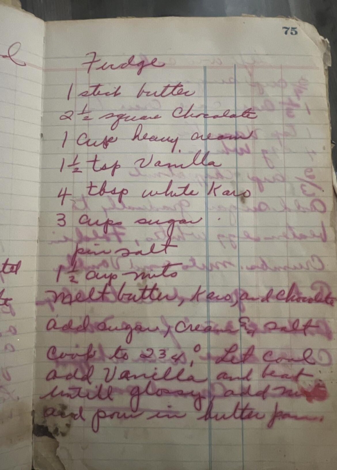 Need help reading fudge recipe