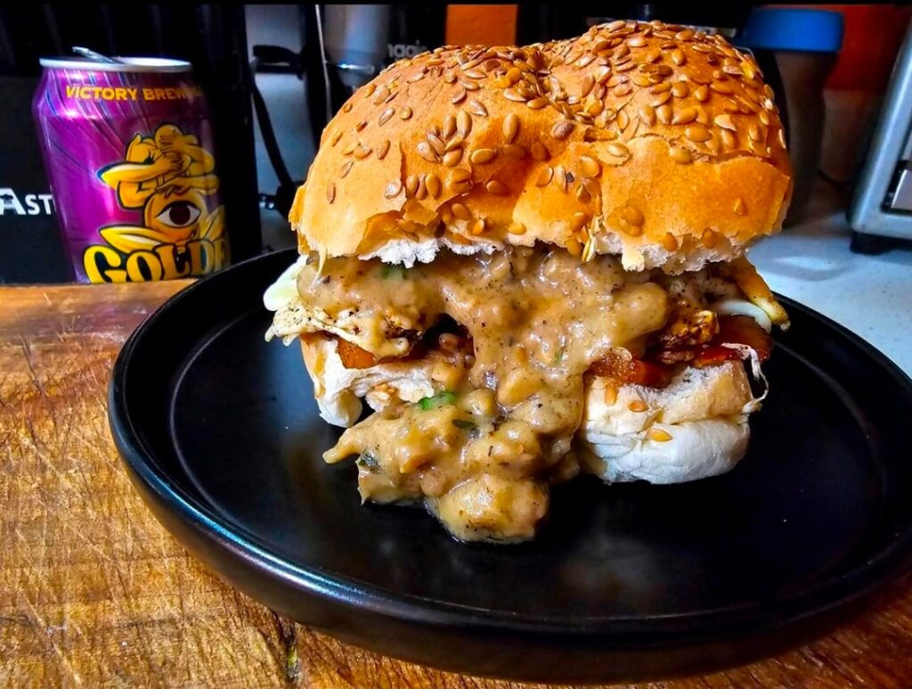 Sausage, Bacon, Egg, & Cheese Breakfast Sandwich