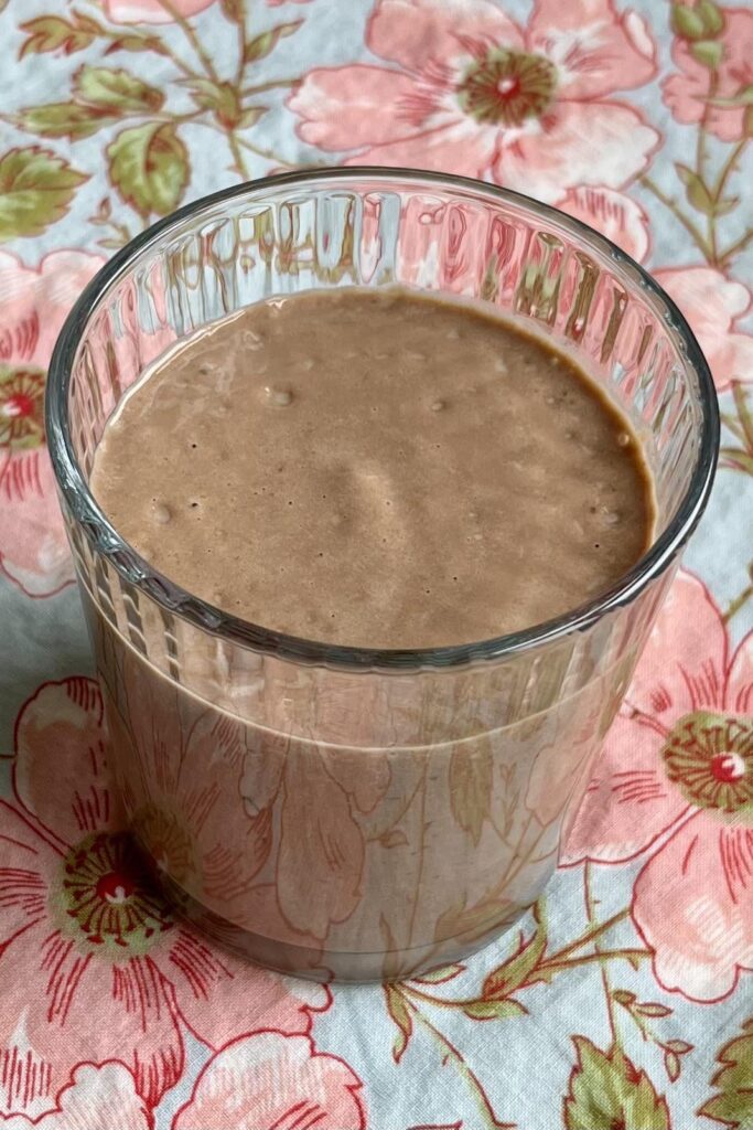 Creamy chocolate date and avocado smoothie