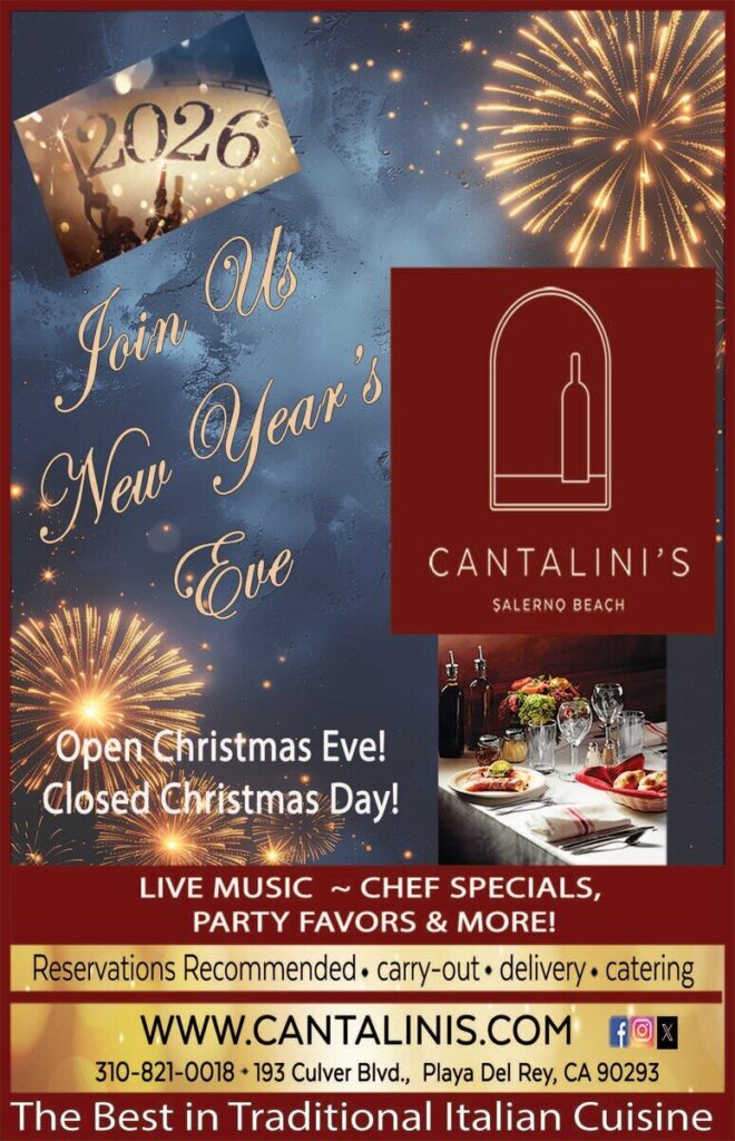 CANTALINI'S SALERNO BEACH RESTAURANT– Join us for New Year's Eve Dining and Live music