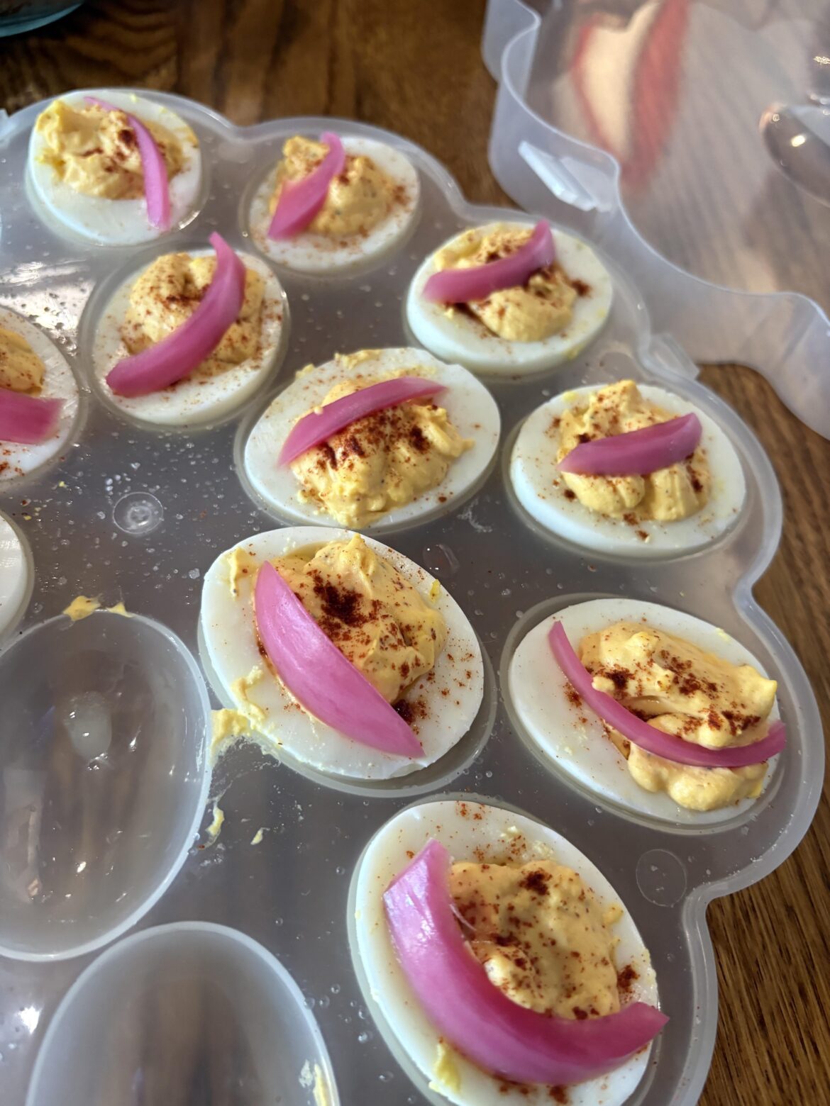 How do y'all feel about pickled onions on deviled eggs?