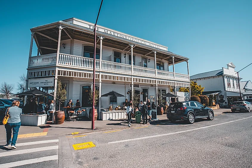 The Martinborough Hotel in Martinborough, New Zealand.