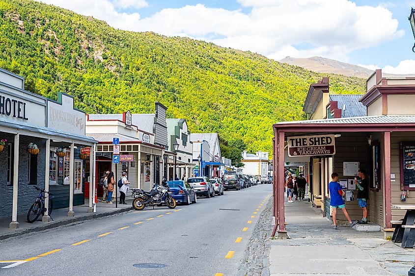 Main street in Arrowtown, New Zealand.