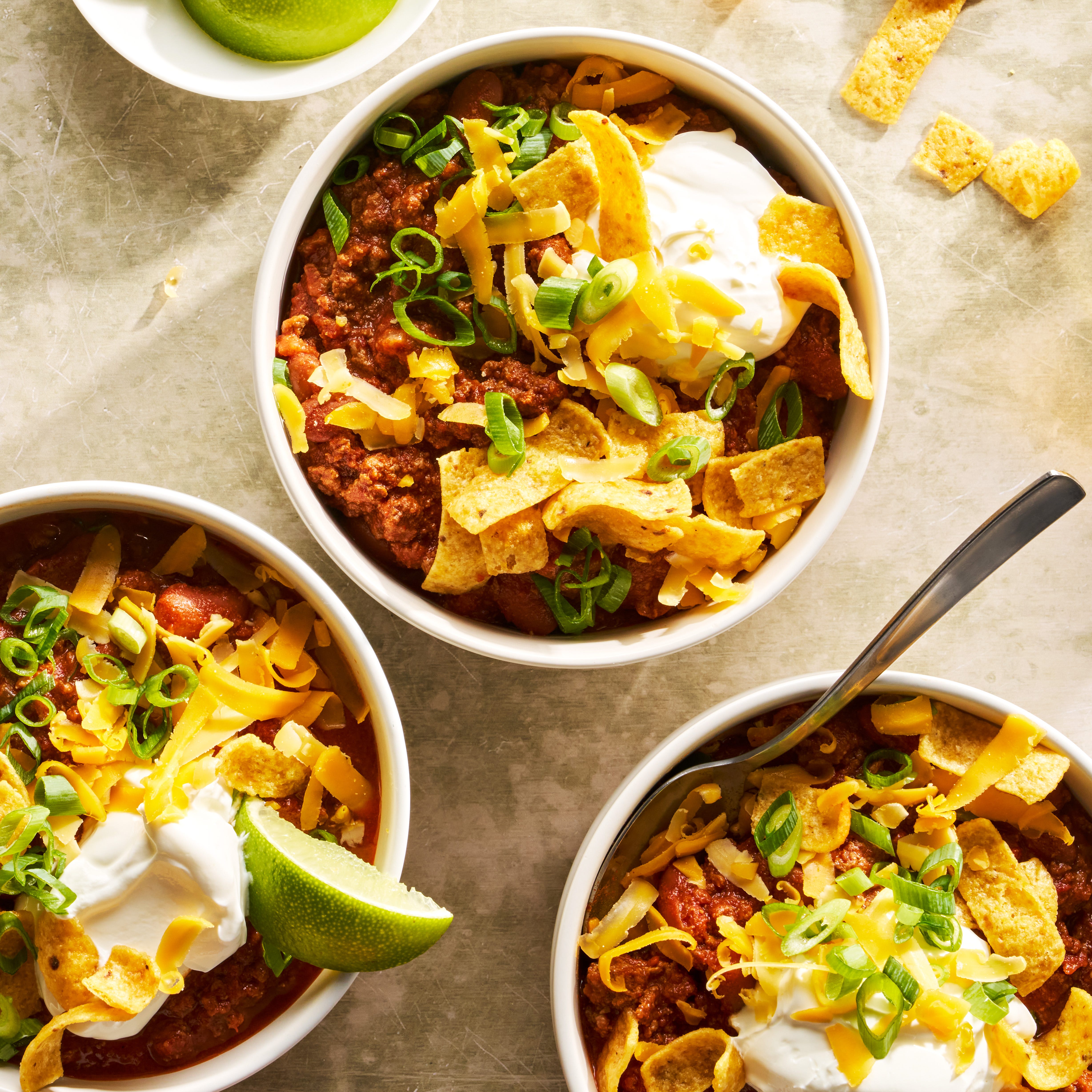 beef chili in a slow cooker