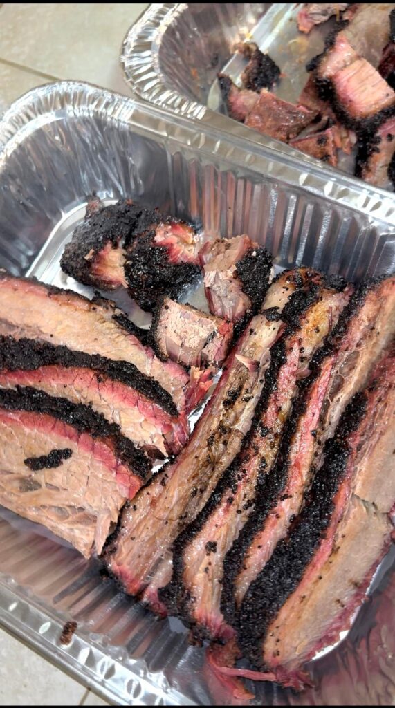 Brisket on 26 Weber kettle tips