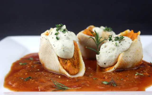 Sweet Potato Alfredo Stuffed Shells 1