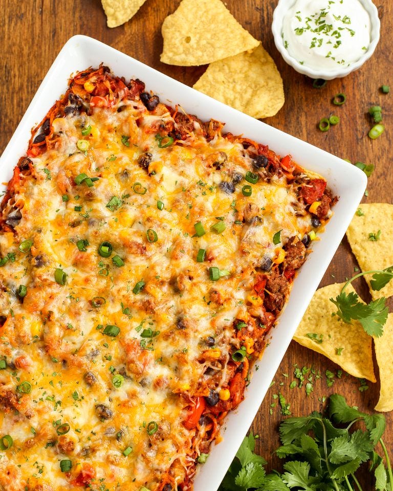 sweet potato side dishes cheesy beef taco casserole