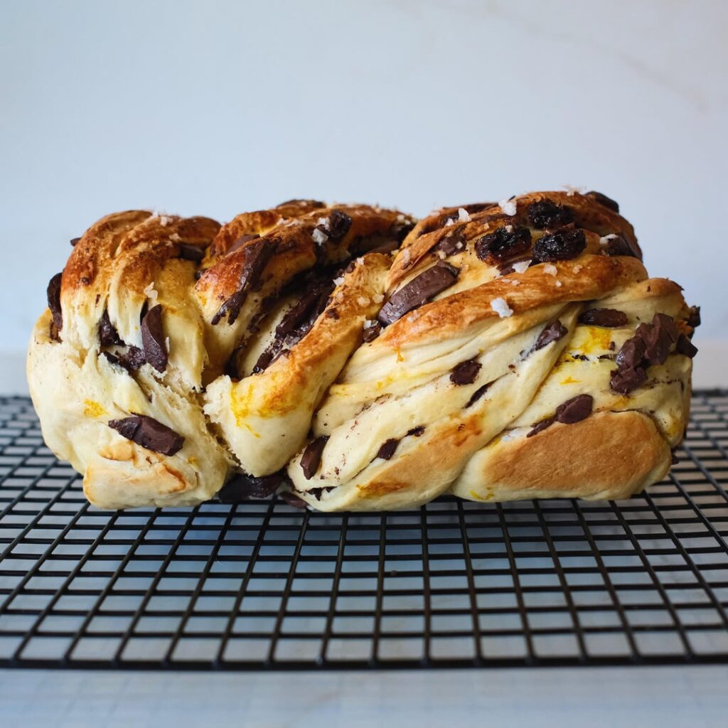 First bread: Chocolate Chip & Fruit Brioche Loaf