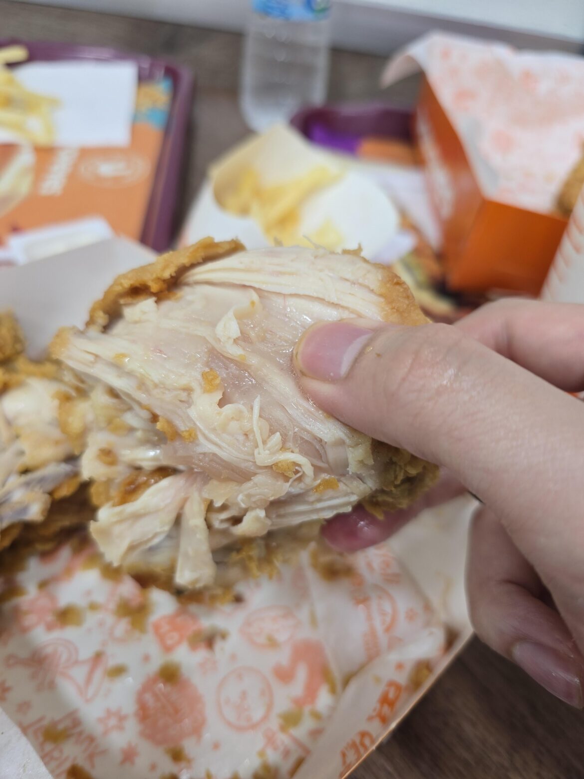 Just got served undercooked chicken breasts at Popeyes, ordered 3 and all are undercooked