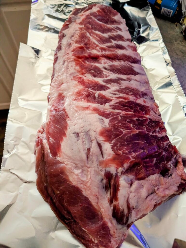 Side ribs over coals and a maple coal snake