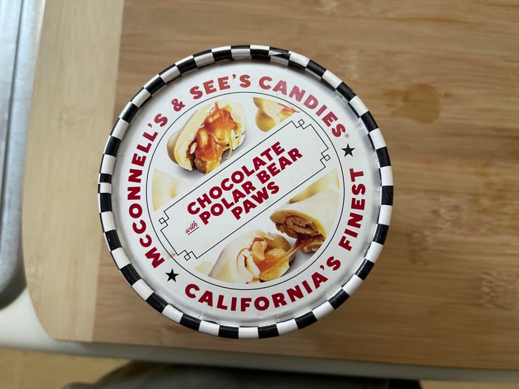 McConnell's Chocolate with Mrs. See's Polar Bear Paws