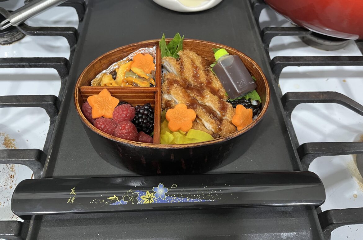 My lil chicken katsu bento for lunch tmrw at work 🥳