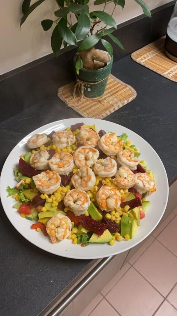 Salade avocat crevettes
