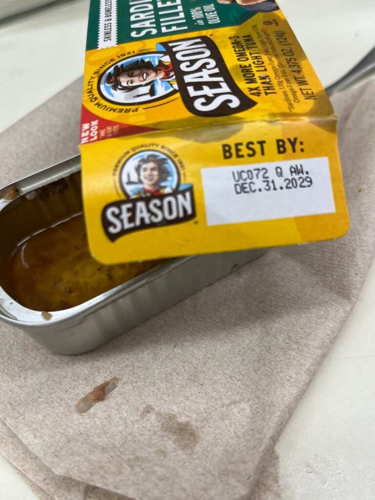 Glass in Season Sardines from Costco