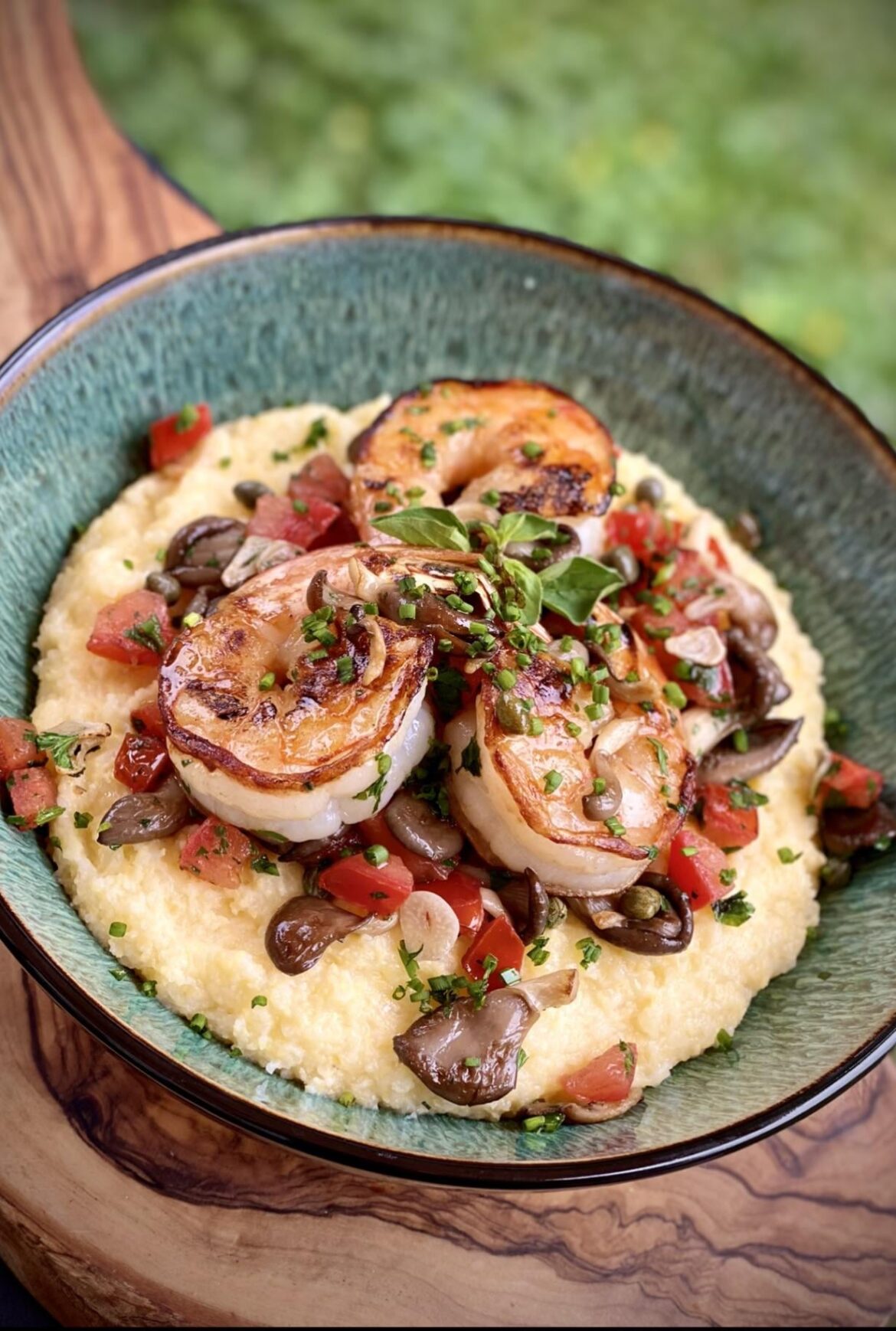 I made shrimp and polenta