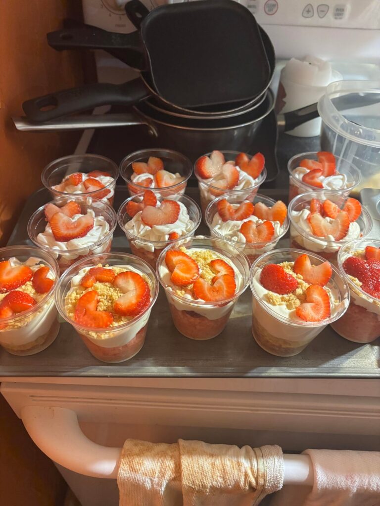 Recently helped my aunt make tres leches pasteles for her church