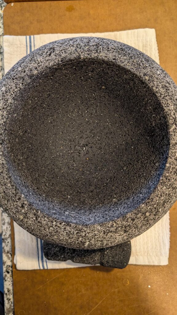 Using the new Molcajete