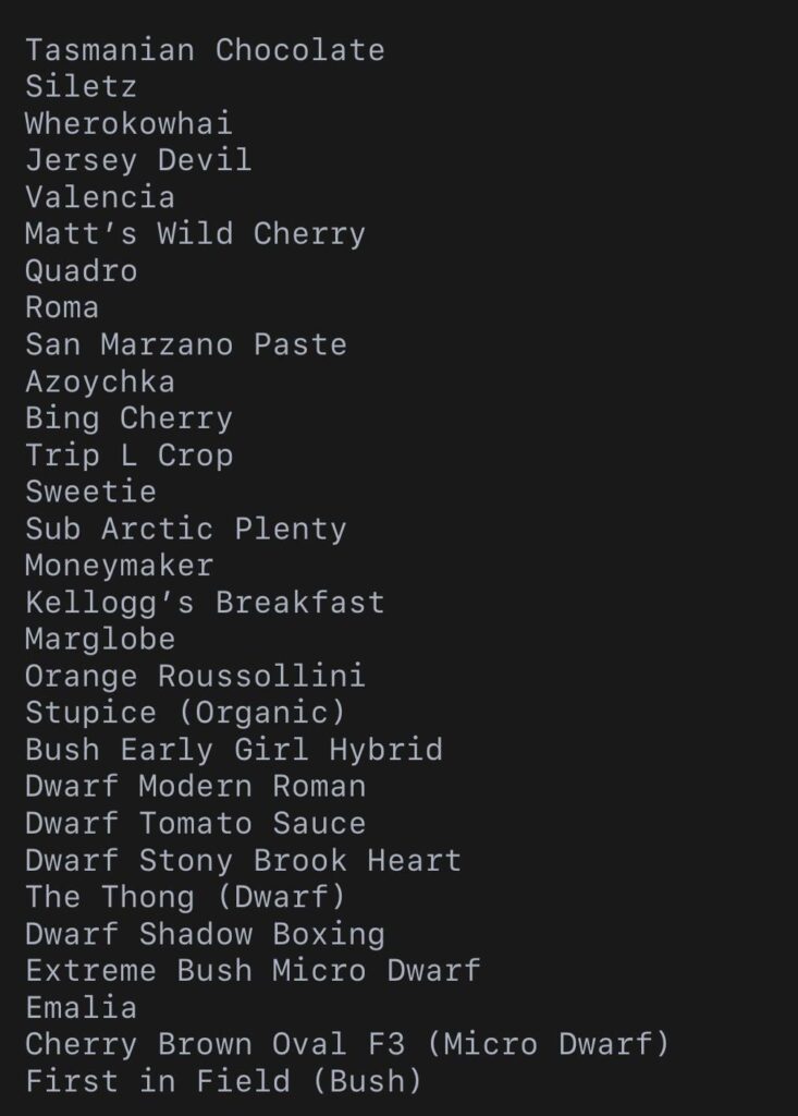 What’s your favorite tomato on this list?