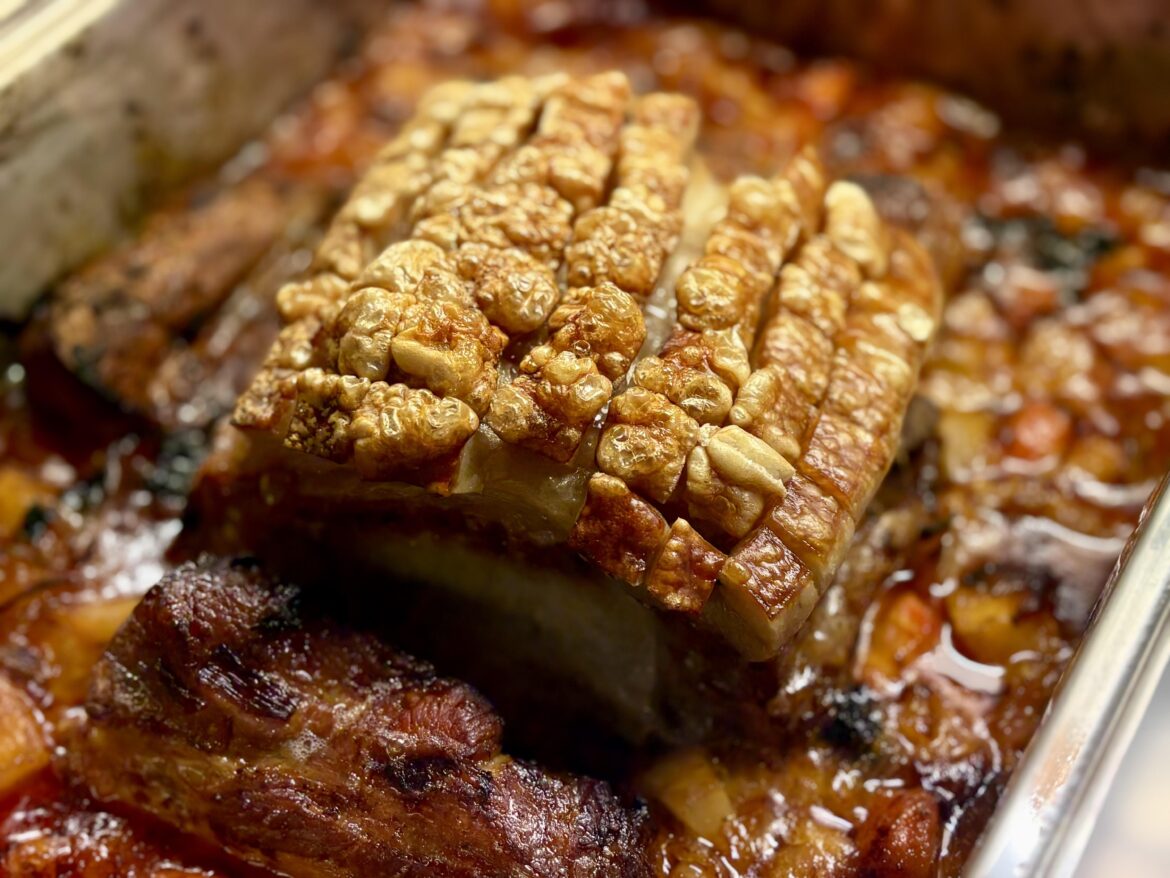 Schweinebraten fresh out of the oven