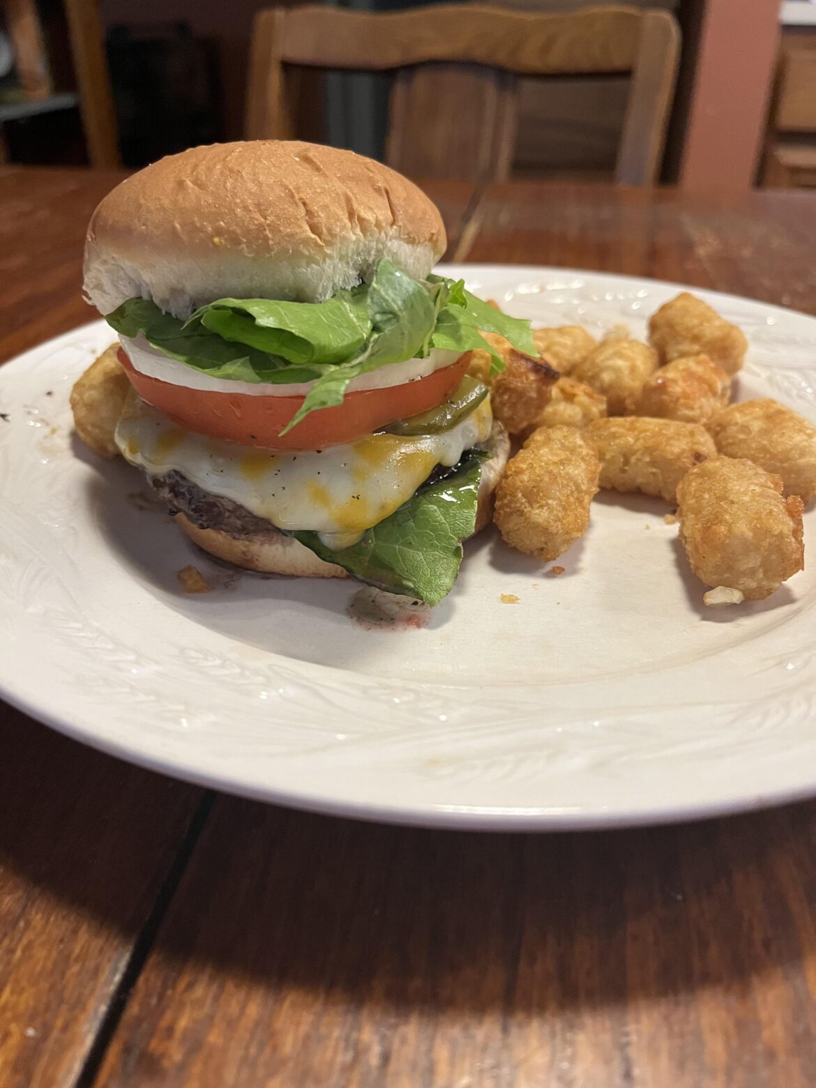 Homemade burger tonight