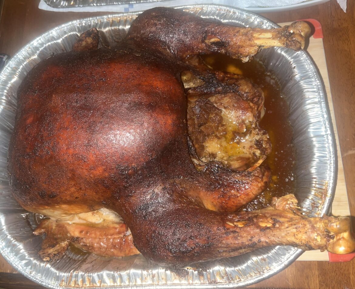 Since everyone in the other food subs seem to think my turkey looks awful, here you go!