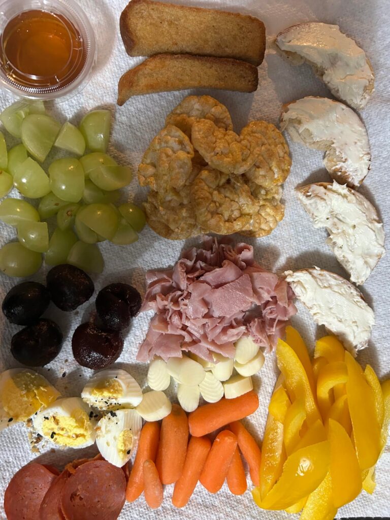 Snack tray for dinner