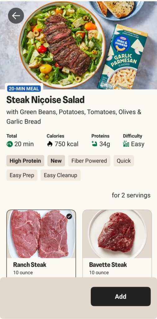 Why does the photo of this meal include a box of macaroni and cheese if it’s not on the ingredients list?