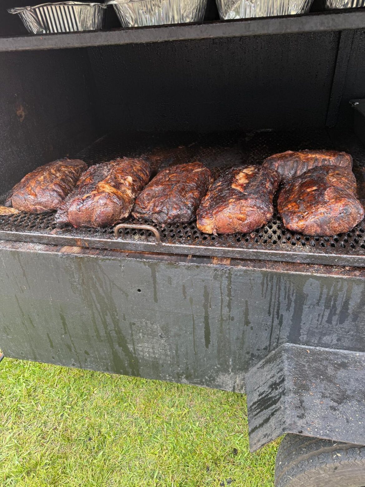 Low and slow beef on the smoker today