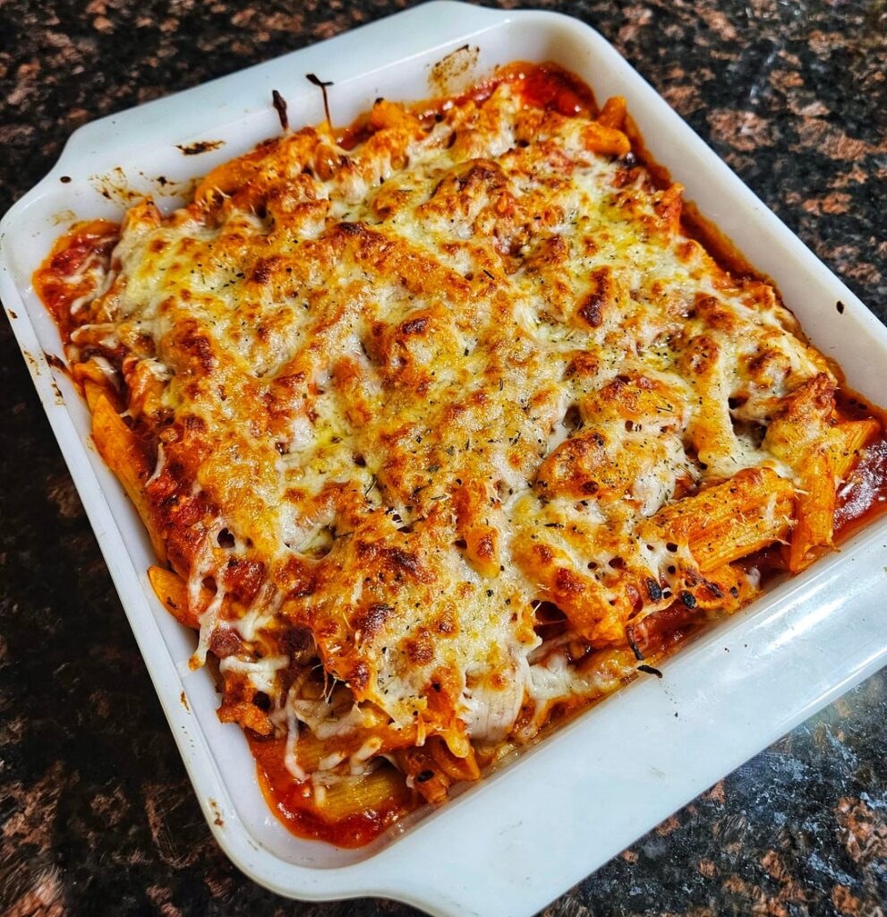 Baked penne