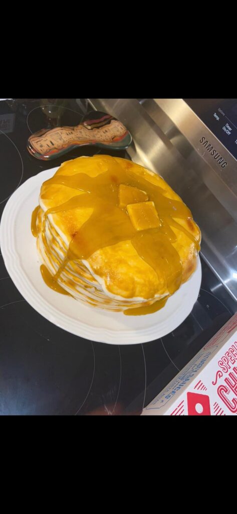My mom made this pan(cake) for my birthday