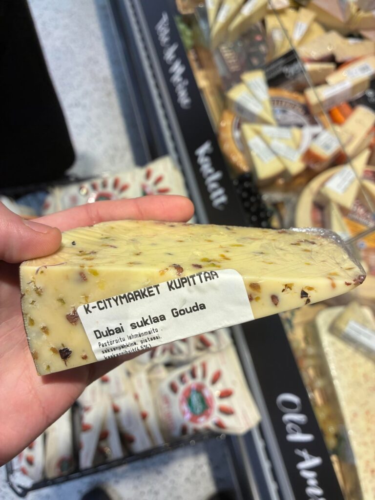 Dubai chocolate gouda cheese