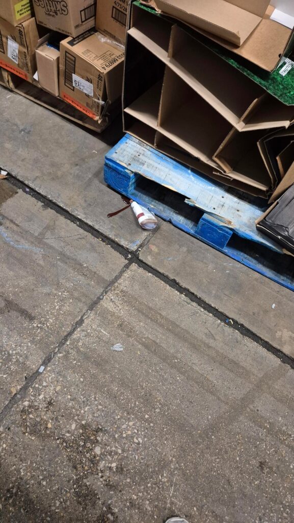 Warehouse fatality this morning. The viewing will be at noon and the funeral at 3 at the First Methodist Smokehouse.