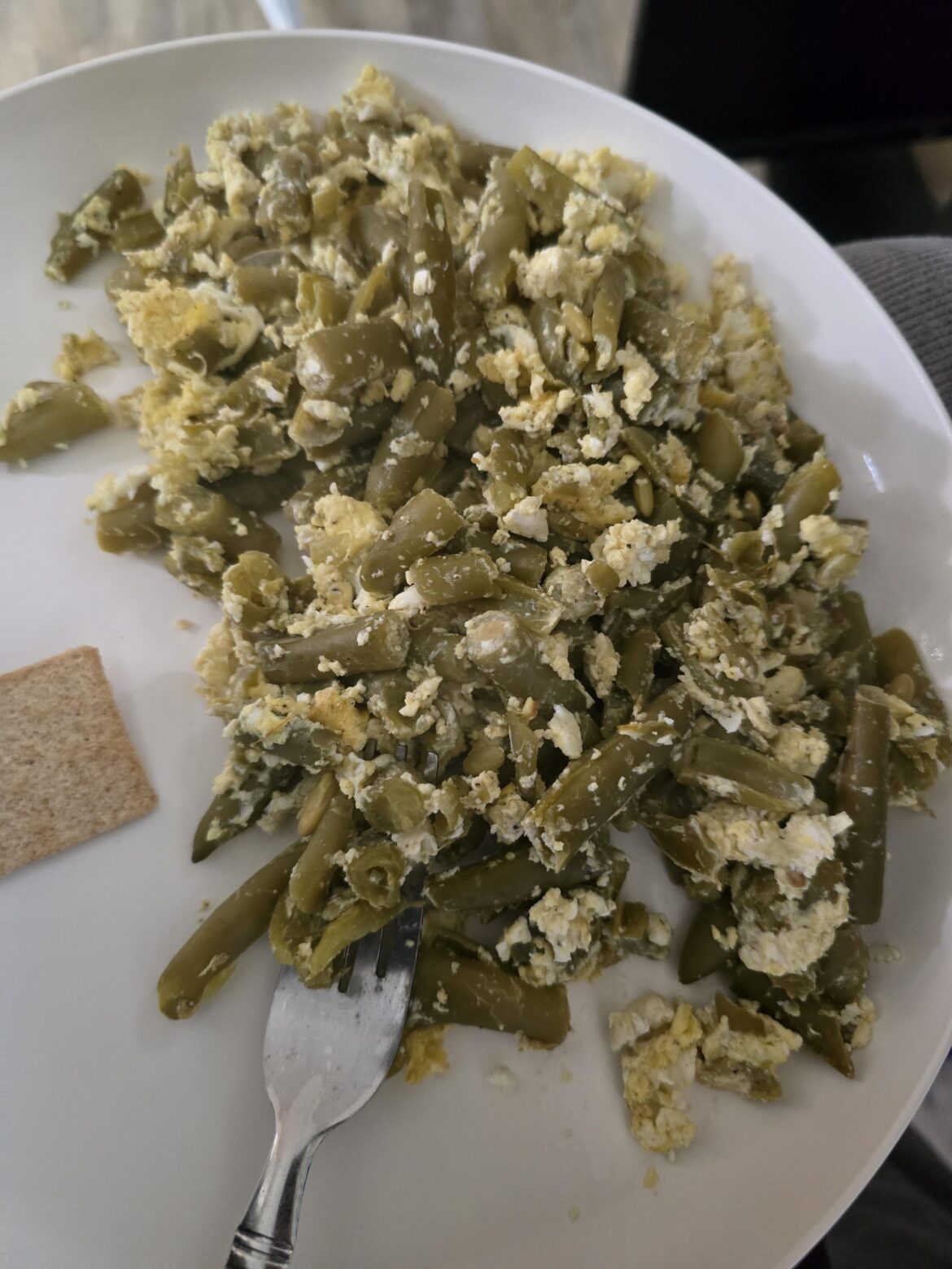 1 can cut green beans and 2 egg