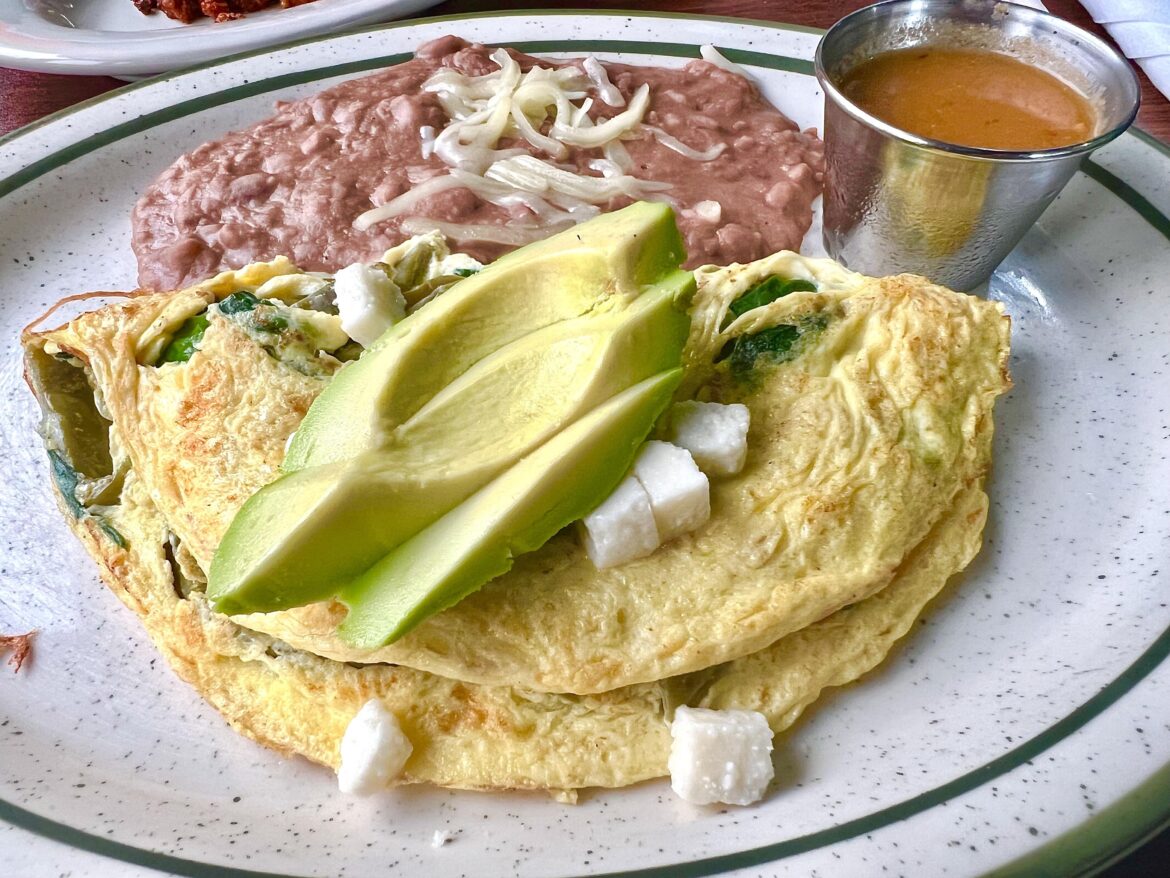 Cancun Omelette w/ Refried Beans