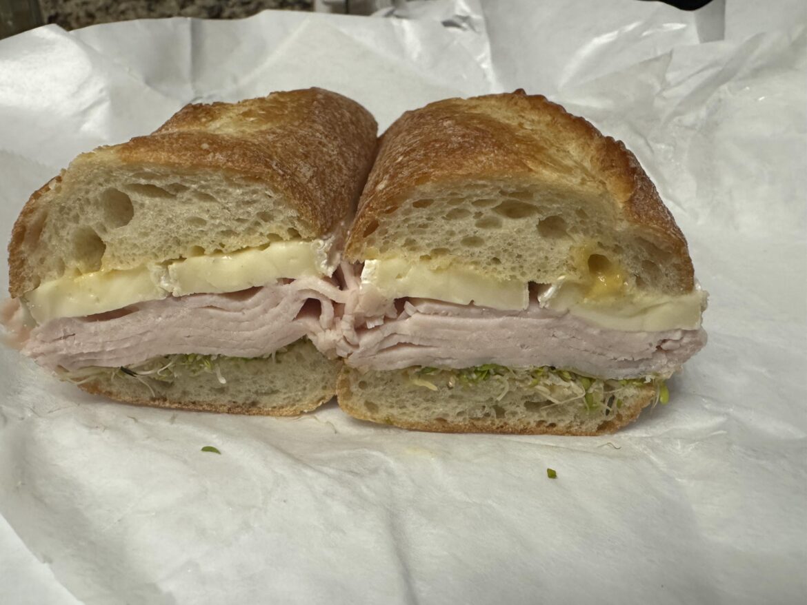 Local Spot. Turkey, Brie, sprouts, honey mustard