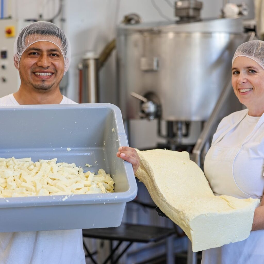 Can you smell these FRESH curds! From Fromagerie Missiska in Bedford, QC. The milk comes from their own herd of Jersey cows.